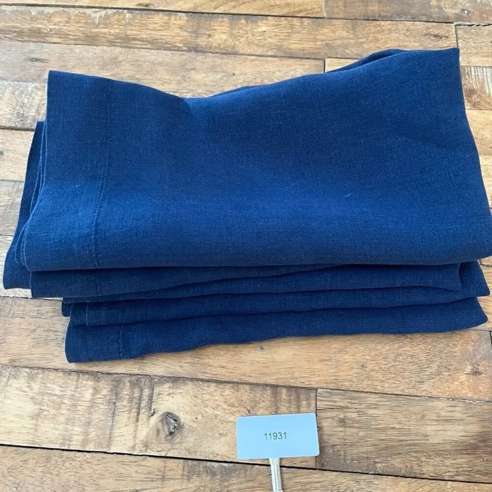 Napkin Set of 6 22in x 22in Navy Blue 100% Linen